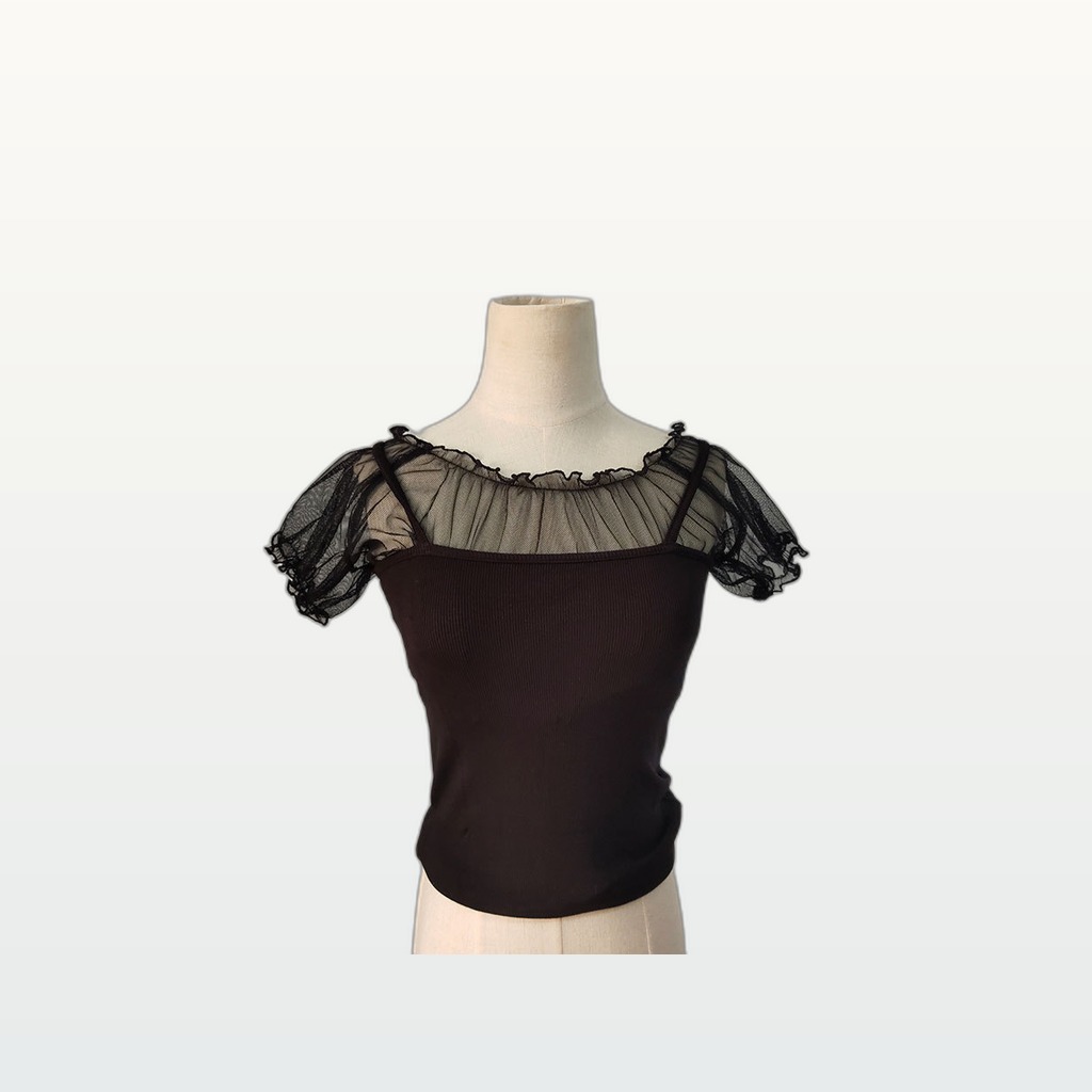 Off-Shoulder Puff-Sleeve Top