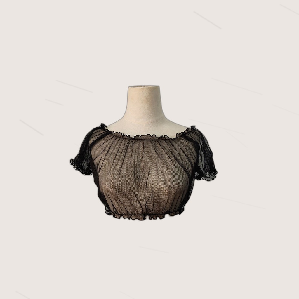 Off-Shoulder Puff-Sleeve Top