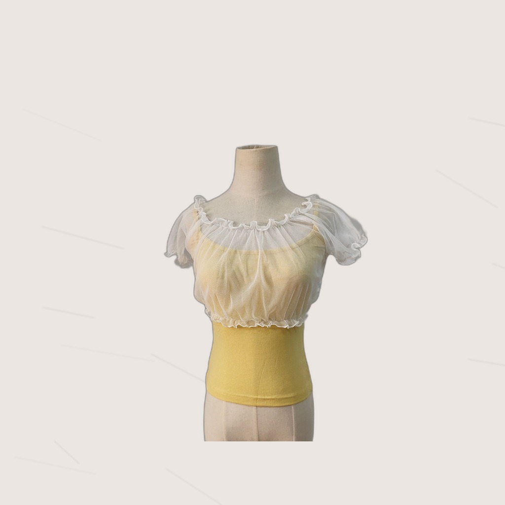 Off-Shoulder Puff-Sleeve Top