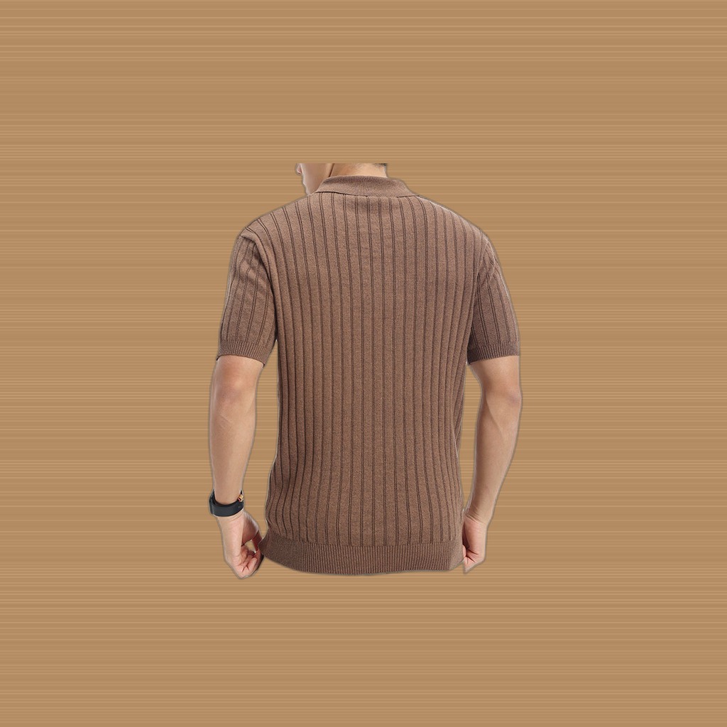 Light-luxury High-end Polo Knit With A Notched Collar And