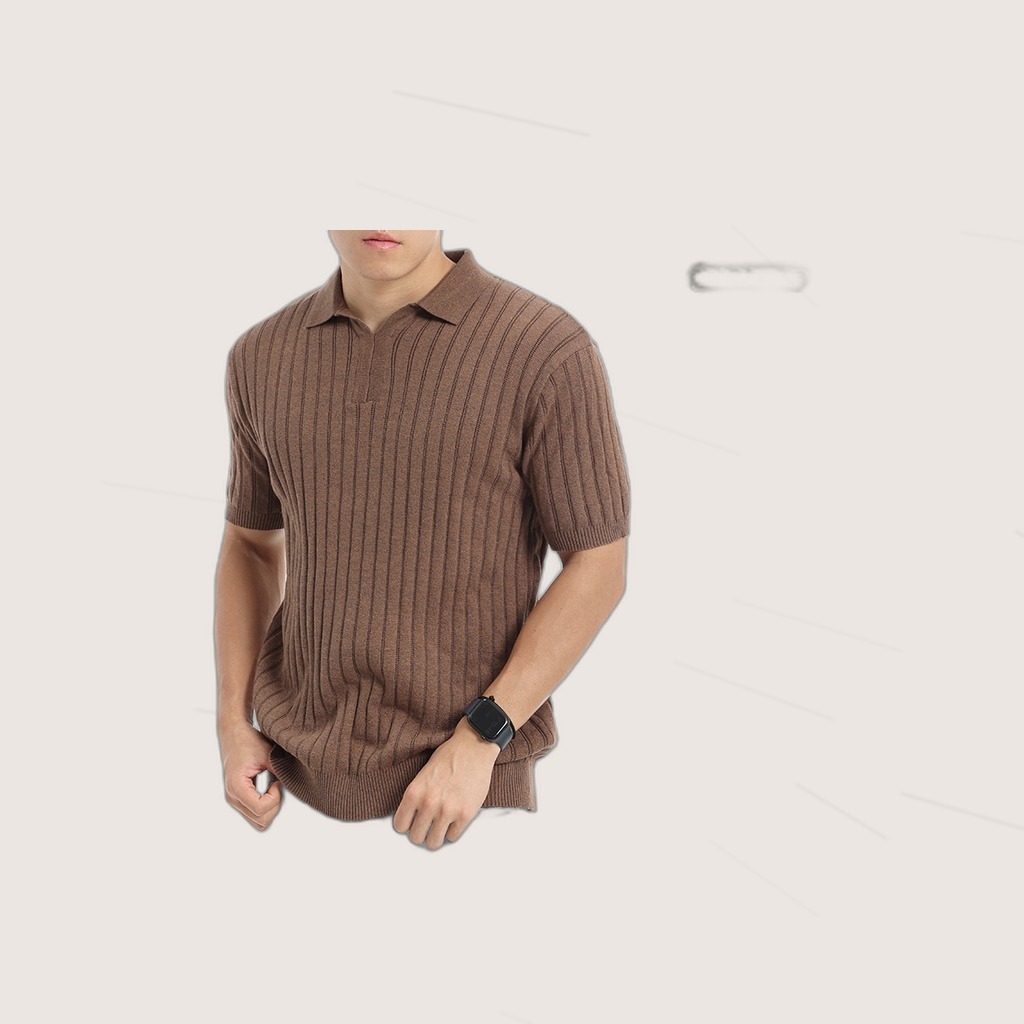 Light-luxury High-end Polo Knit With A Notched Collar And