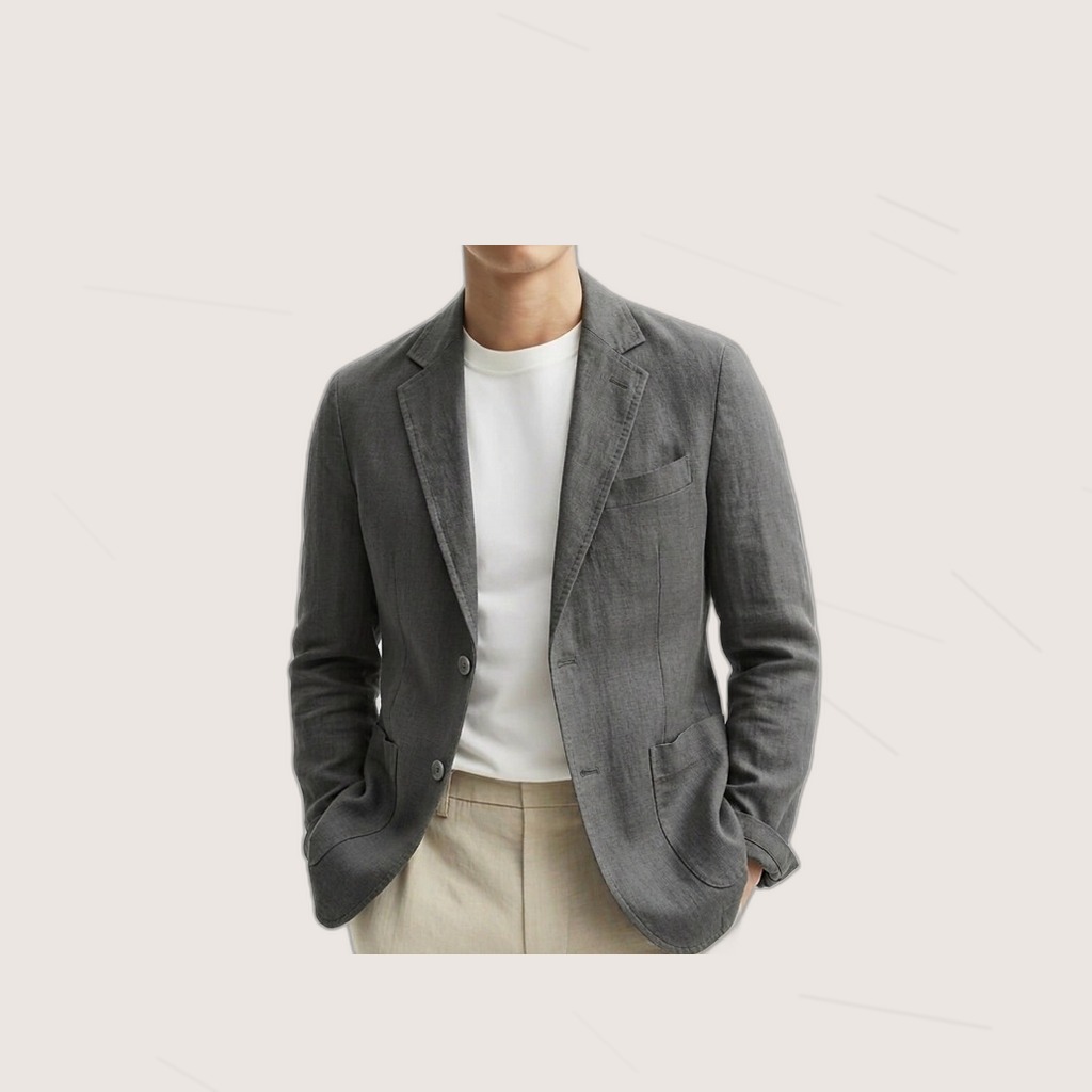 Cotton-Linen Blazer (Plus Size)