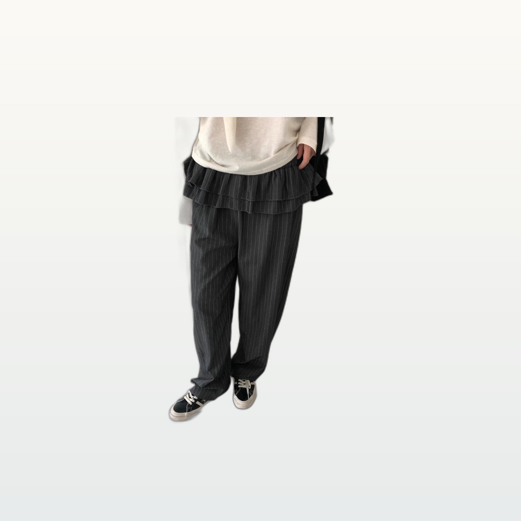 Faux Two-Piece Casual Trousers
