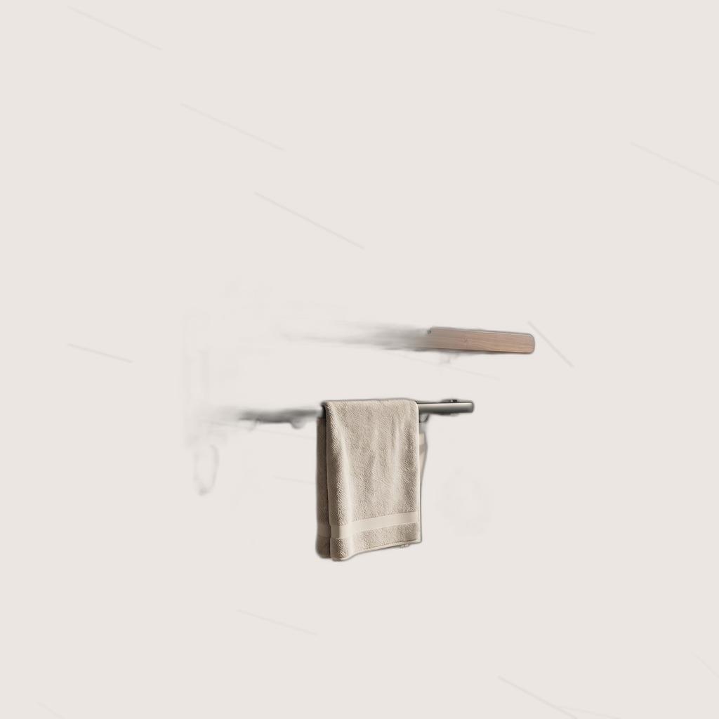 Household Walnut Double-Fold Towel Rack