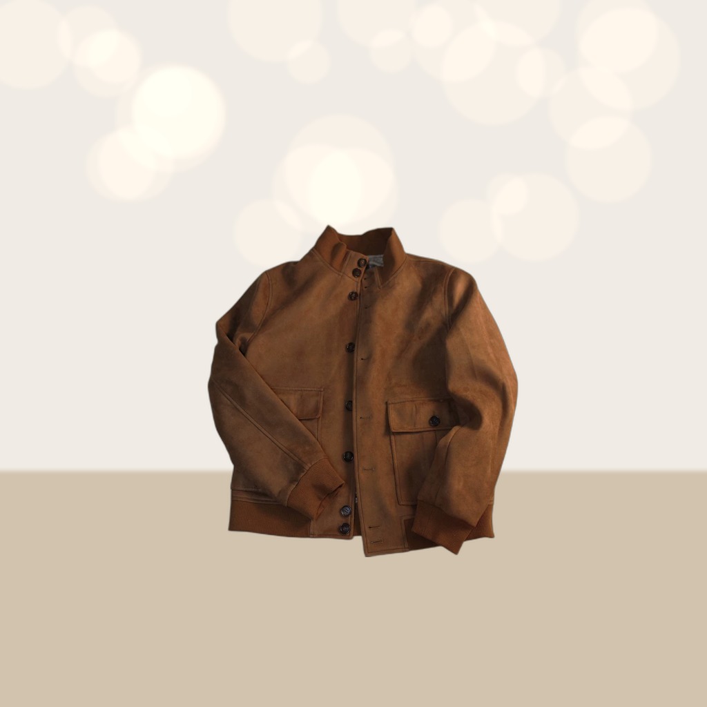 Men's Suede Stand-Collar Coat
