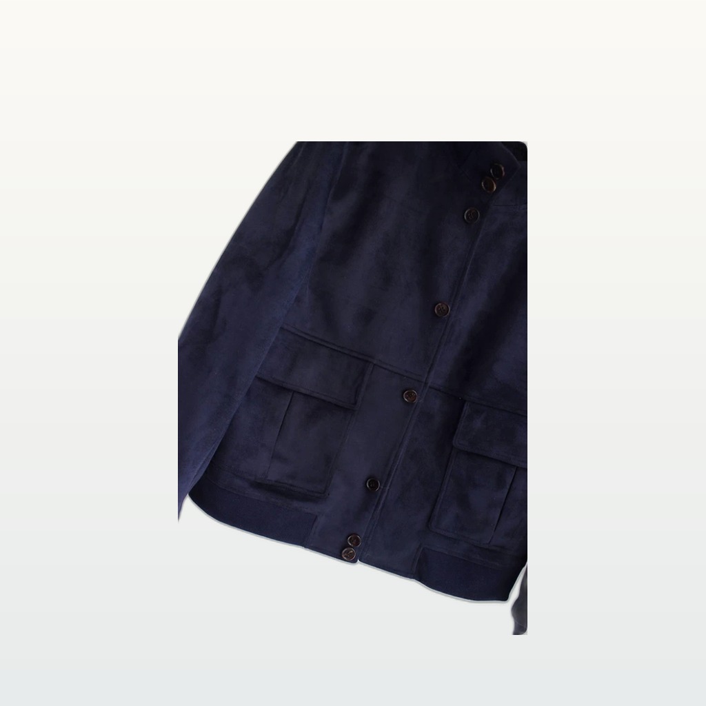 Men's Suede Stand-Collar Coat