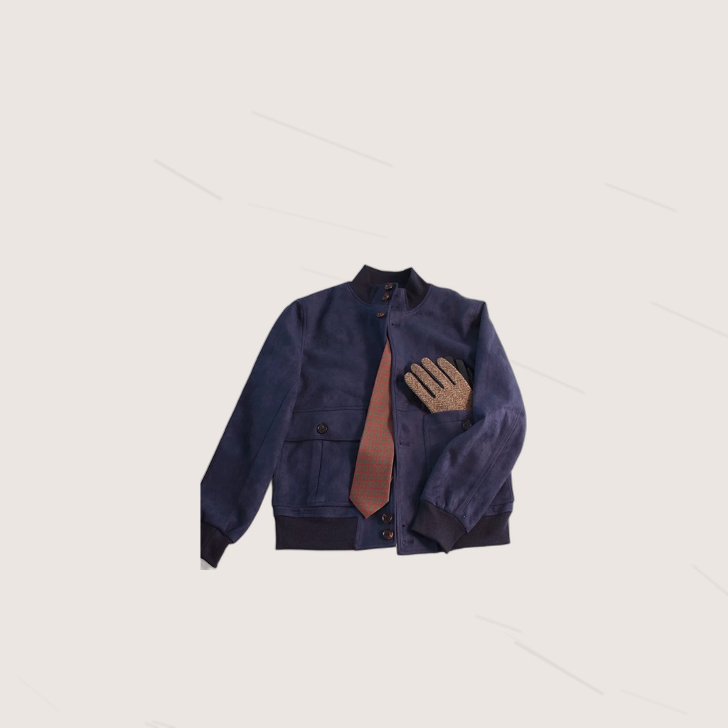 Men's Suede Stand-Collar Coat