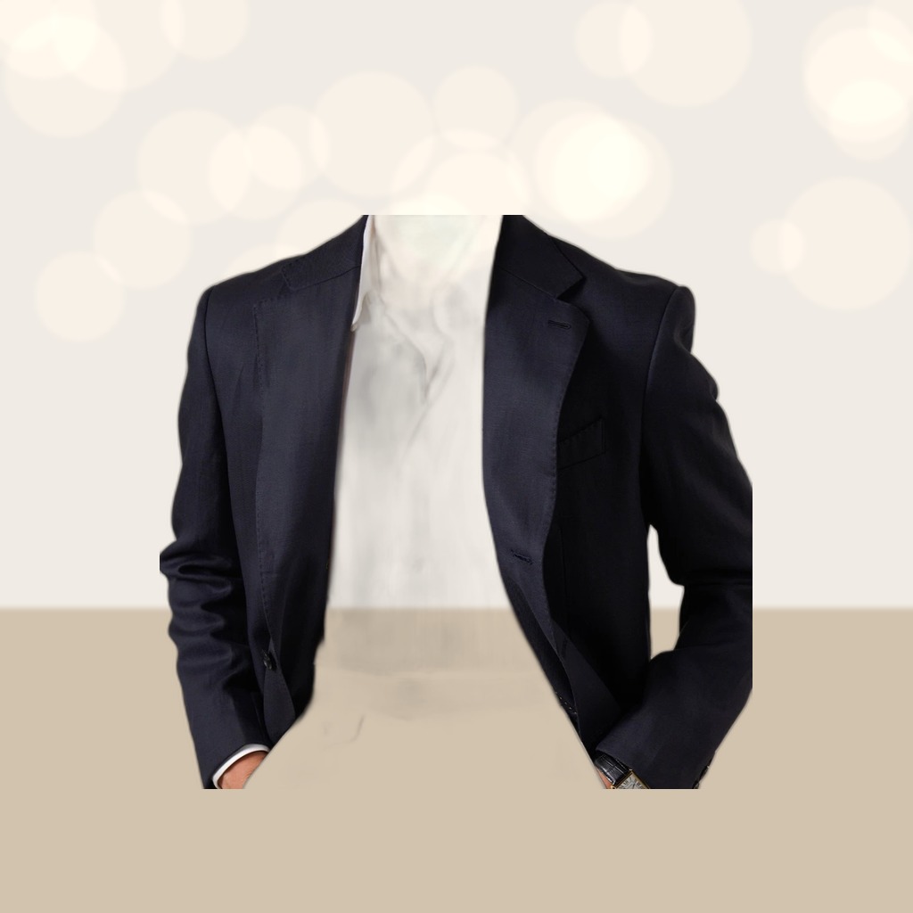 Men's Single-Breasted Commuter Suit Patch-Pocket Casual
