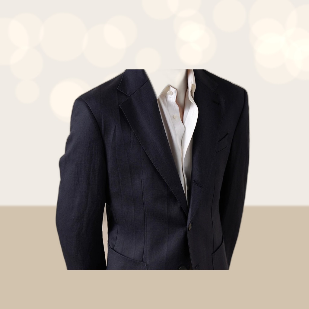 Men's Single-Breasted Commuter Suit Patch-Pocket Casual