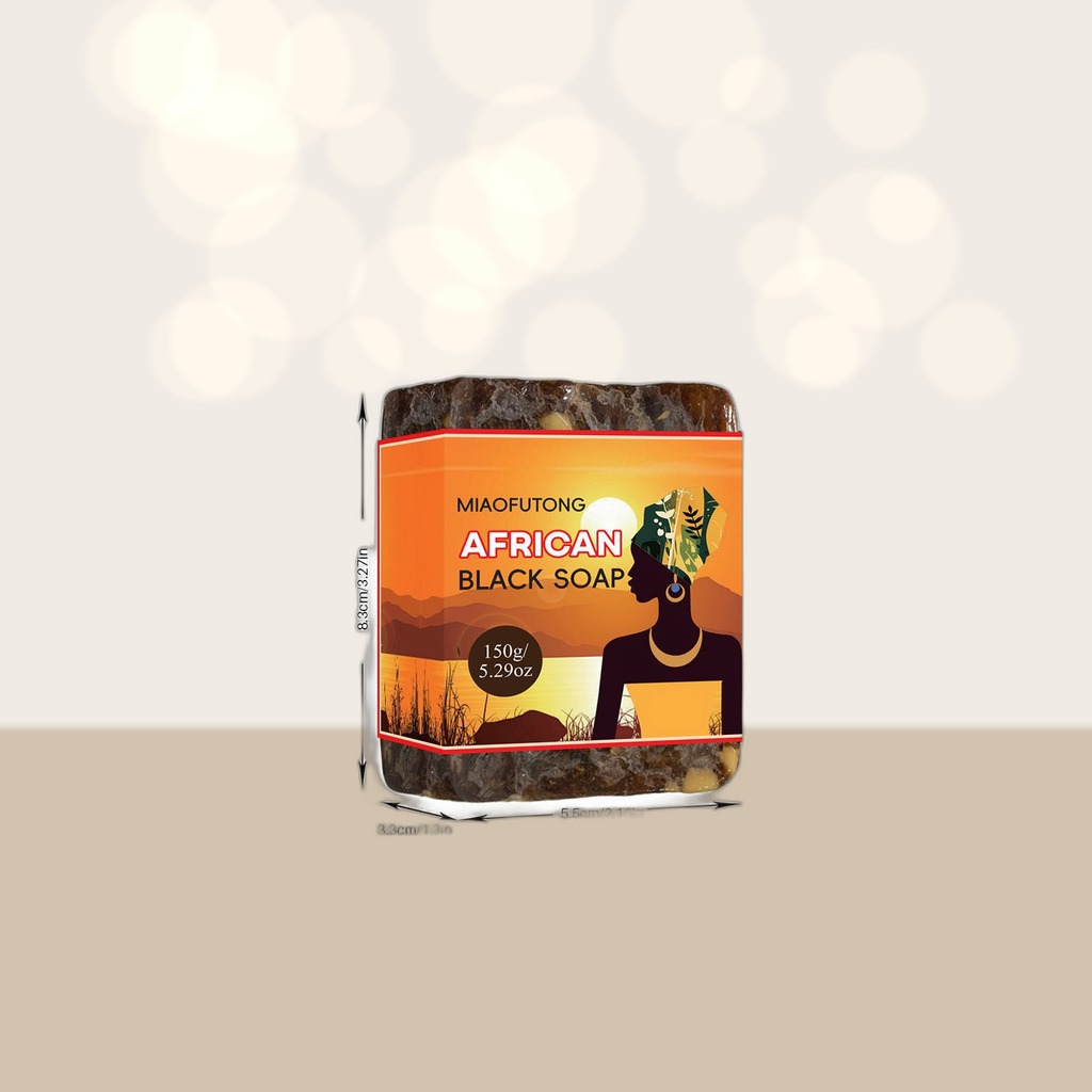 African Black Soap 150g, Shea Butter Essential Oil, Handmade