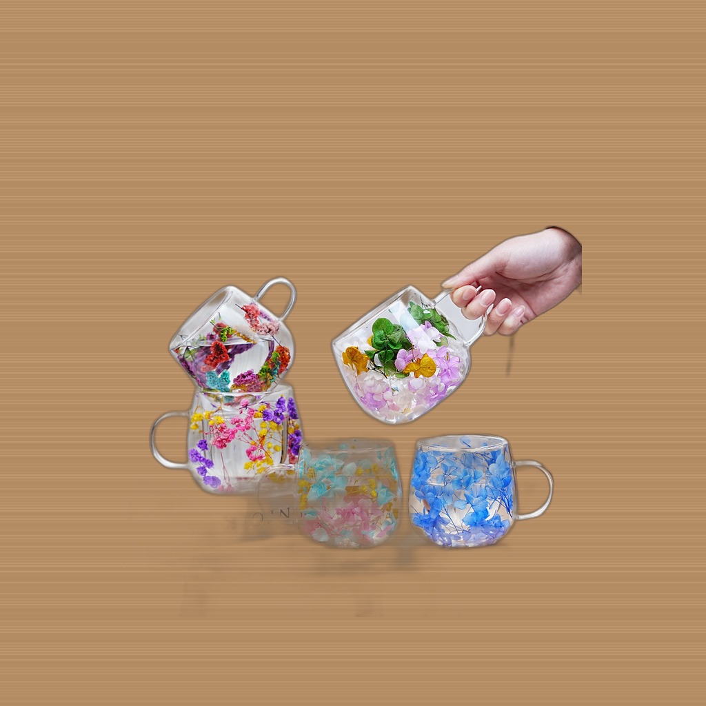 High-borosilicate Glass Tea Cup Internet-famous Double Layer