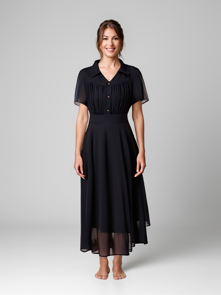 Waist-Cinching Midi Dress