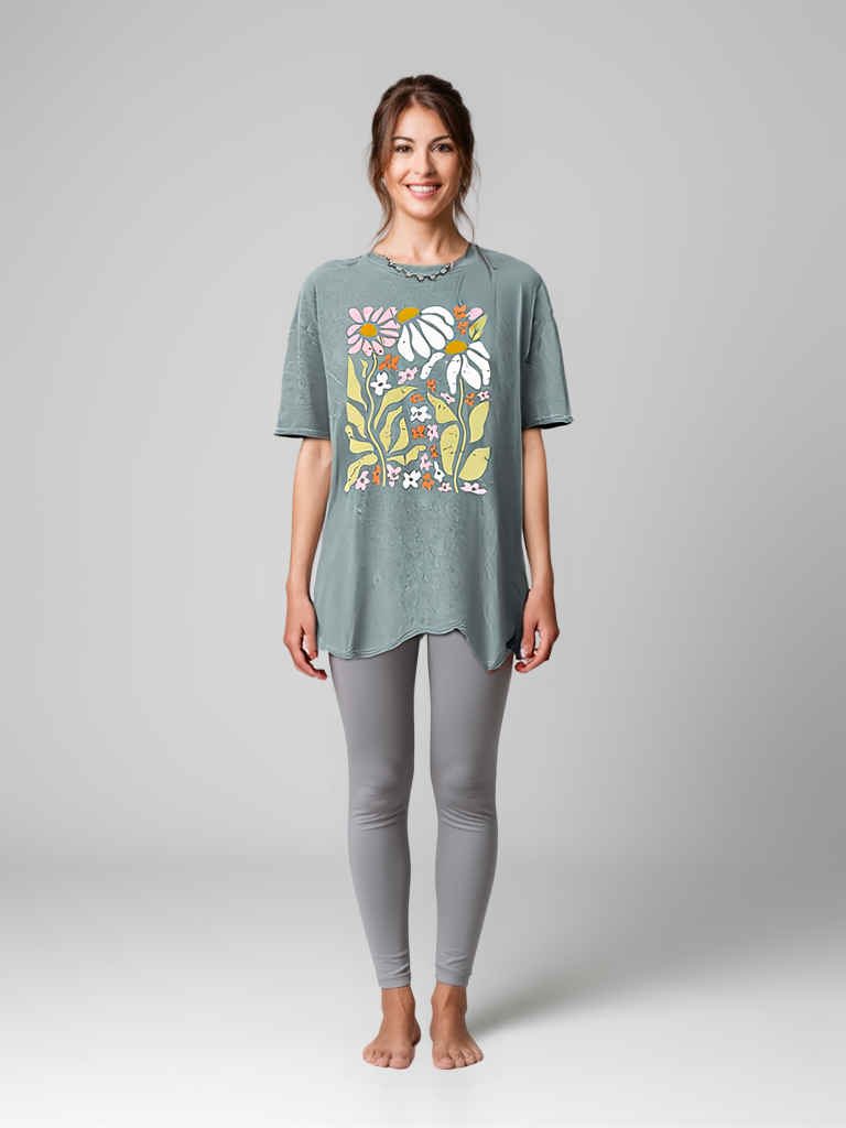 Oversized Floral Graphic Tee